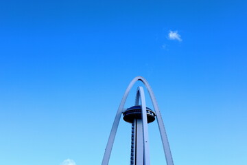 愛知県一宮市木曽三川公園１３８タワーパークのタワーと青空