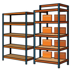 illustration of a bookshelf