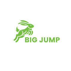 Green rabbit logo for business of pet