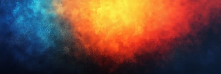Fototapeta premium Vibrant Grunge Background with Grainy Texture in Bold Hues of Red, Orange, Blue and Yellow for Creative Design and Artistic Projects