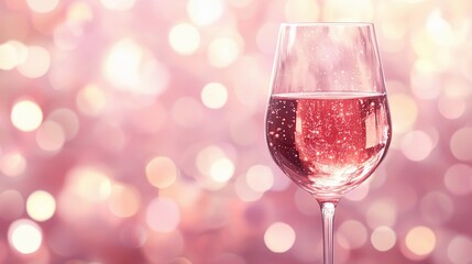 Glowing side bokeh lights softly illuminating wine glasses, capturing a cozy and warm atmosphere, style book illustration