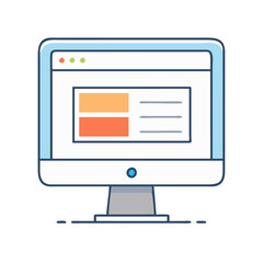 computer monitor vector icon, computer monitor vector illustration - simple illustration of computer monitor, perfect for logos computer monitor 