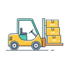 forklift vector icon, forklift vector illustration - simple illustration of forklift, perfect for logos forklift 