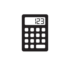 Accounting icon with calculator for finance or bookkeeping