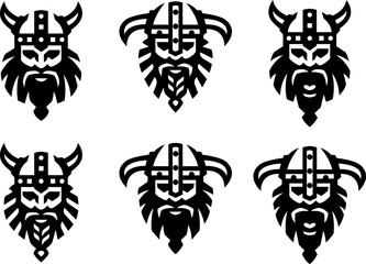 Viking logo set.