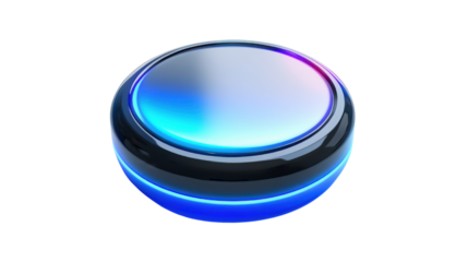 Rounded button with glowing hover effect transparent background