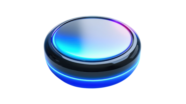 Rounded button with glowing hover effect transparent background