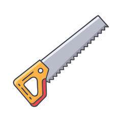 saw vector icon, saw vector illustration - simple illustration of saw, perfect for logos saw 