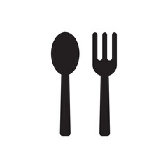Spoon and fork icon for dining or food  