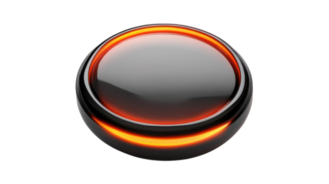 Rounded button with glowing hover effect transparent background