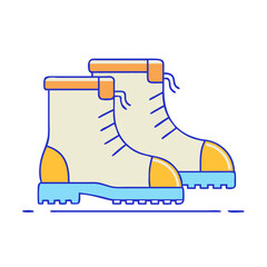 worker s boots vector icon, worker s boots vector illustration - simple illustration of worker s boots, perfect for logos worker s boots 