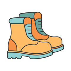 worker s boots vector icon, worker s boots vector illustration - simple illustration of worker s boots, perfect for logos worker s boots 