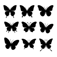set of butterflies