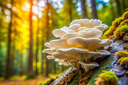 Finland's Osteina undosa: Miniature White Polypore Fungus Macro Photography