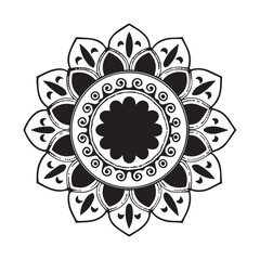 stylish flower mandala design,Mandala pattern colored background. Vector illustration. Meditation element for India yoga. Ornament for decorating a greeting.