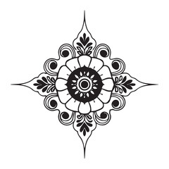stylish flower mandala design,Mandala pattern colored background. Vector illustration. Meditation element for India yoga. Ornament for decorating a greeting.