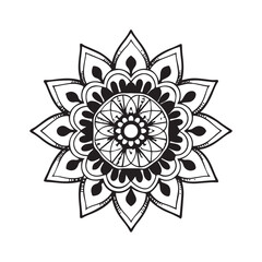 stylish flower mandala design,Mandala pattern colored background. Vector illustration. Meditation element for India yoga. Ornament for decorating a greeting.