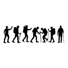 Group Hiker Silhouette