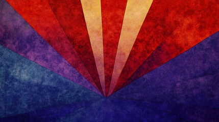 Fototapeta premium Abstract Sunburst Design Red Purple Blue Hues Texture Background