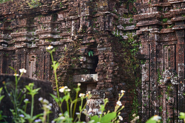 Fototapeta premium Details of My Son Sanctuary in Vietnam