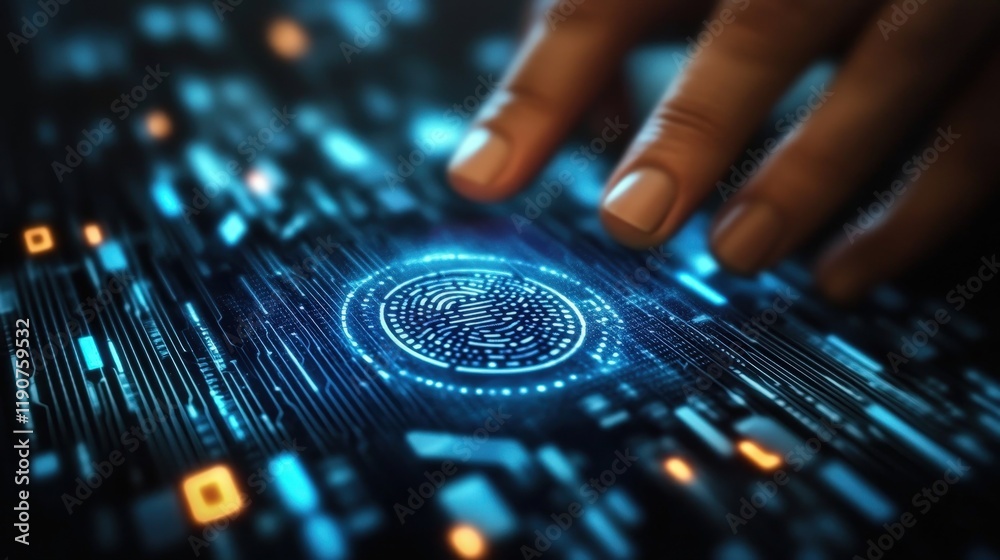 Poster digital fingerprint technology for secure cyber unlocking methods in future safety systems and data 