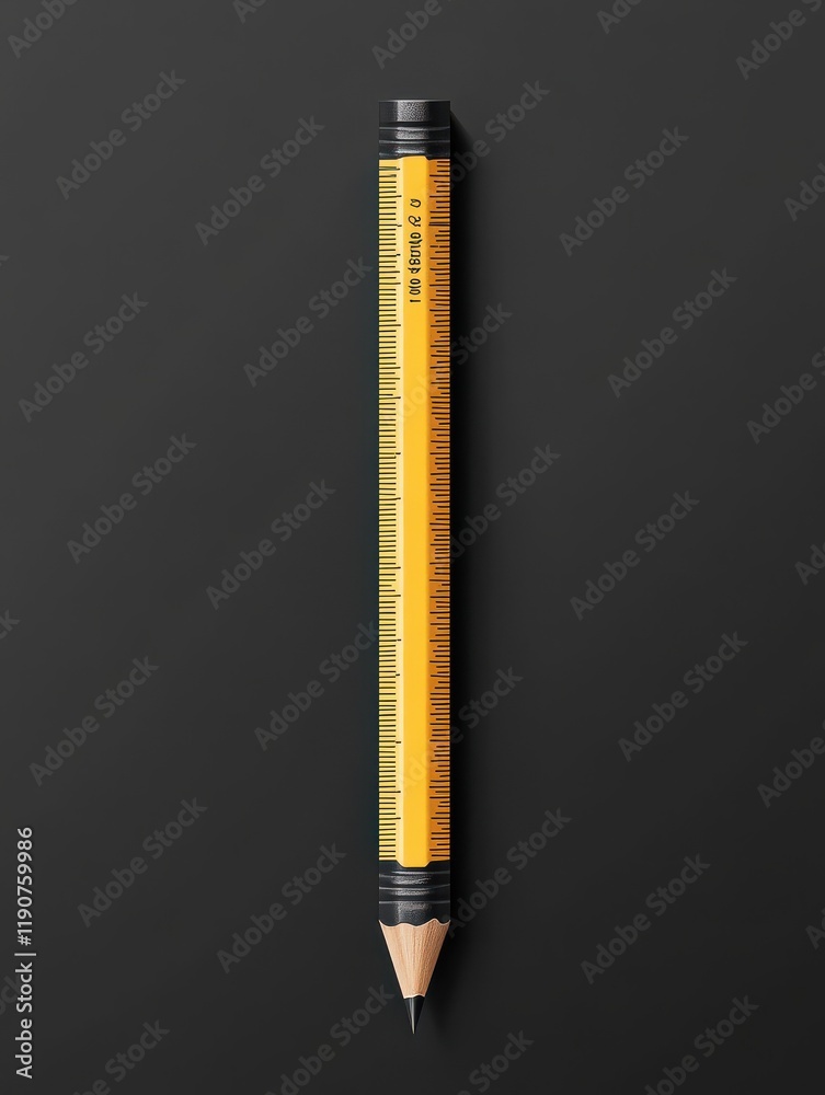 Poster pencil ruler ui prototype vector icon