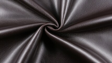 Fototapeta premium Close-Up View of Luxurious Dark Brown Textured Leather Fabric with a Smooth Surface Perfect for Fashion and Interior Design Applications