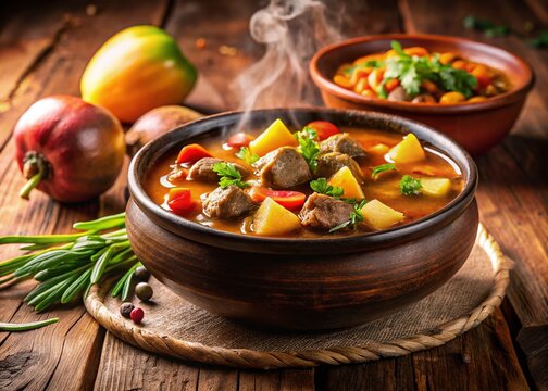 Savoring Puchero: Hearty Paraguayan Beef Stew in Cozy Restaurant