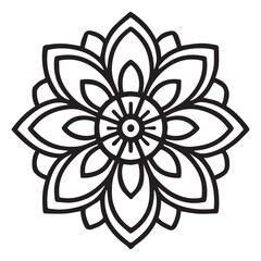 Flower Mandala Vector illustration, Mandala pattern ClipArt Design
