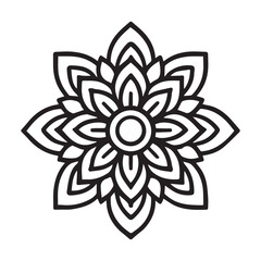 Naklejka premium Flower Mandala Vector illustration, Mandala pattern ClipArt Design 
