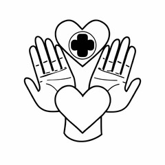 A red heart in the hand is a symbol of collective responsibility, where our actions contribute to a world of generosity and compassion.