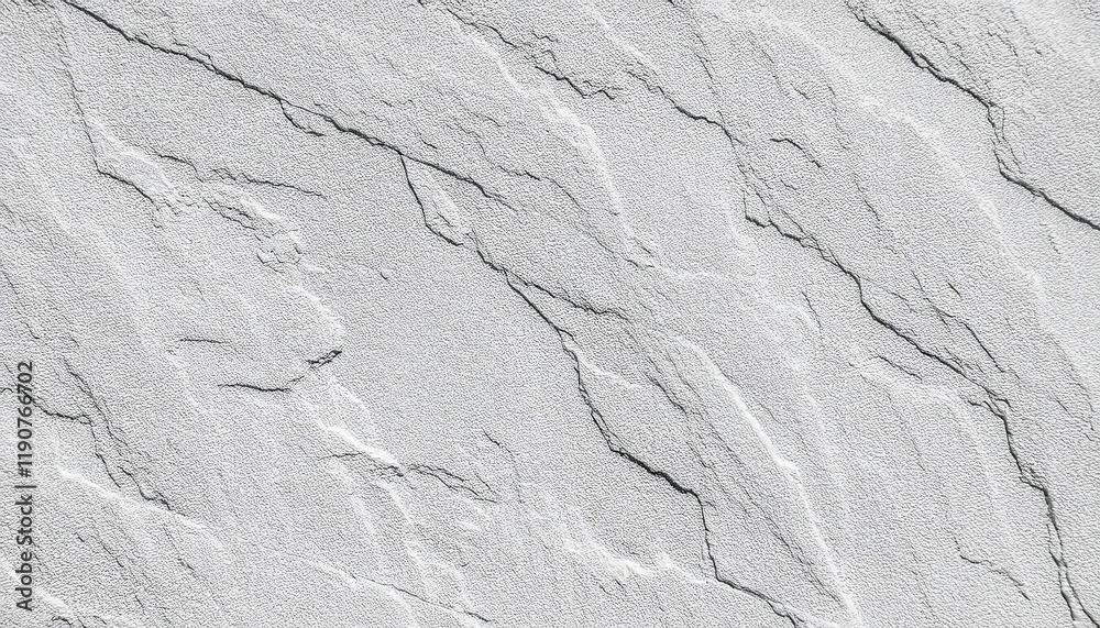 Aufkleber textured white stone surface with diagonal linear cracks and natural rugged patterns, ideal for minimalist designs or industrial background