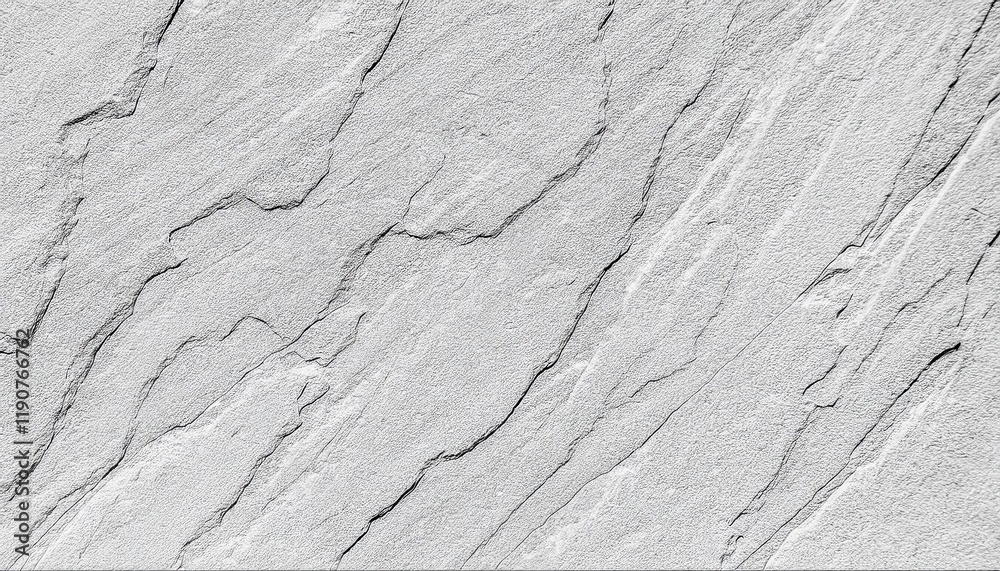 Poster textured white stone surface with diagonal linear cracks and natural rugged patterns, ideal for mini