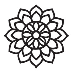 Flower Mandala Vector illustration, Mandala pattern ClipArt Design
