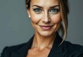 Portrait of a strong woman with a determined expression