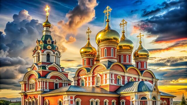 Serene Russian Orthodox Church in Grebnevo, Moscow Region - Portrait Photography
