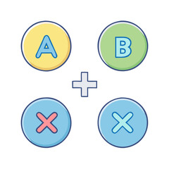 Fototapeta premium gamepad buttons a b x y vector icon, gamepad buttons a b x y vector illustration - simple illustration of gamepad buttons a b x y, perfect for logos gamepad buttons a b x y 