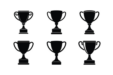 set of gold silver and bronze cups