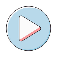 play button vector icon, play button vector illustration - simple illustration of play button, perfect for logos play button 