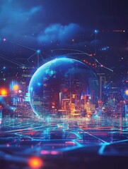 Fototapeta premium Global web connection abstract concept vector illustration set. Cloud gaming and security, cyber security engineering, network communication, internet, video streaming online abstract metaphor.