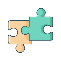 Obraz premium puzzle piece vector icon, puzzle piece vector illustration - simple illustration of puzzle piece, perfect for logos puzzle piece 