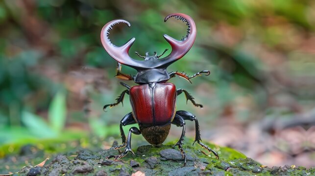 Taiwan deer stag beetle (Rhaetulus crenatus crenatus) 
