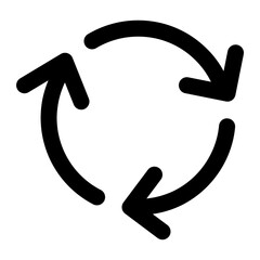 Circular Arrows Icon Representing Recycling or Refreshing Action