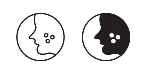 Acne vector web icons set