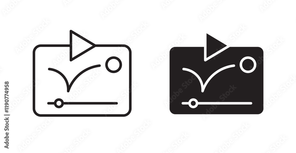 Aufkleber Animation vector web icons set