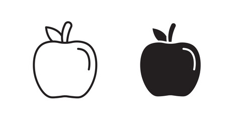 Apple vector web icons set