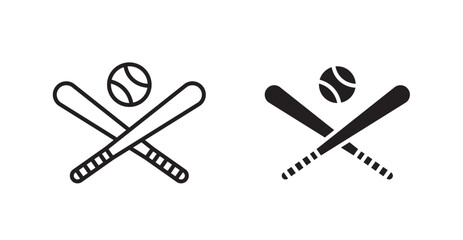 Baseball vector web icons set