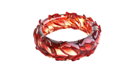 Abstract fire ring transparent background