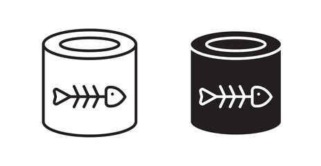 Cat food vector web icons set