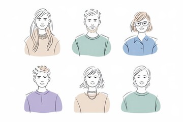 Six Diverse Individuals Smiling Portraits